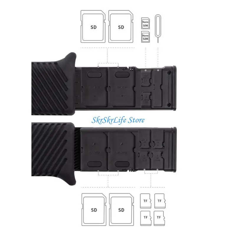 

E65E Memory Card Case USBC TF Reader Cards Storage Case Holder for Laptop