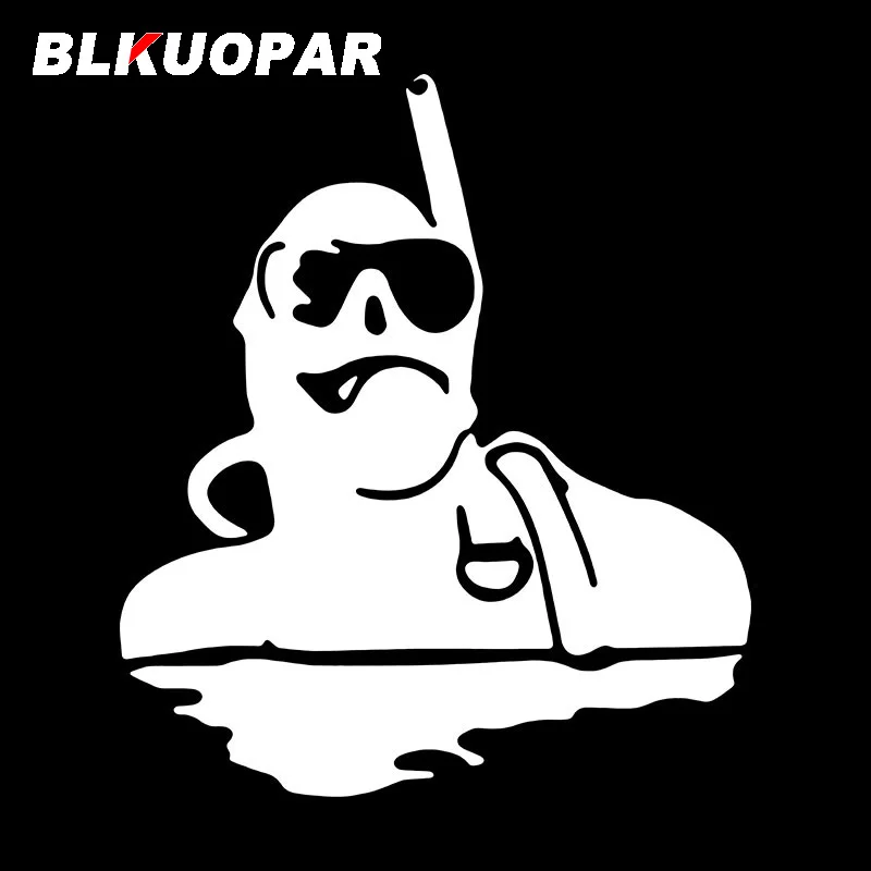 BLKUOPAR Divers Emerge From The Water Surface Car Stickers Diving Sports Decal Waterproof Die Cut Surfboard Laptop Cars Goods