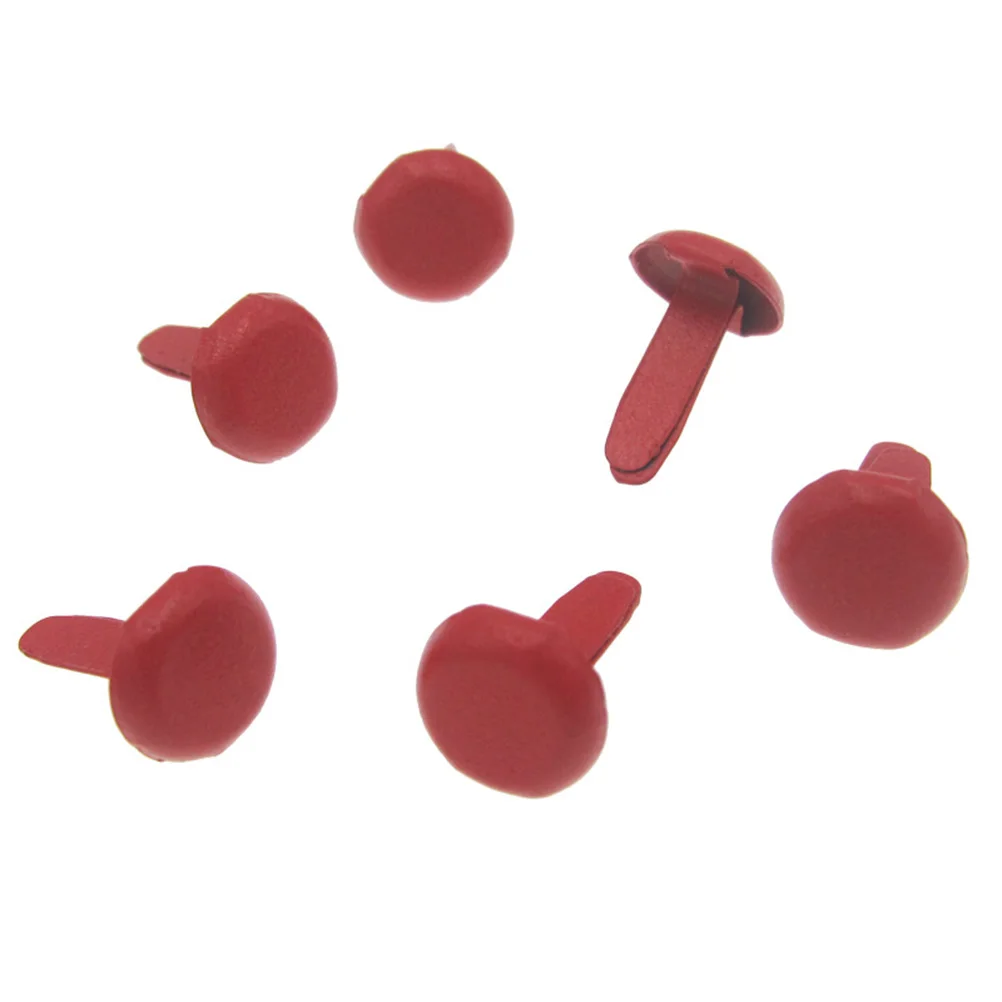 

100 Pcs Mini Colored Two-legged Nails 4 5mm Round Metal Paper Fasteners Craft Decorative Brads Handmade Materials