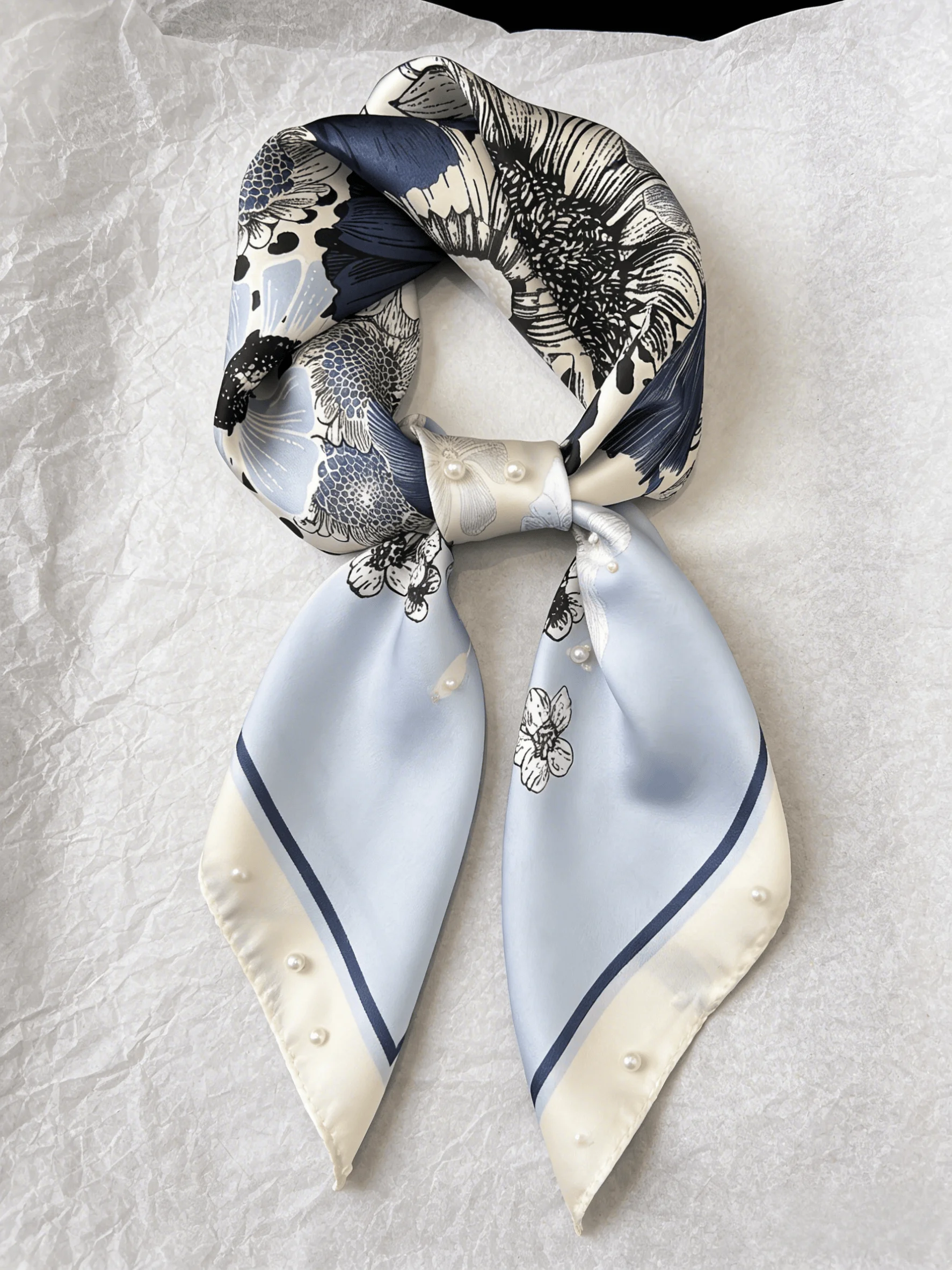 

Luxury New Printed Scarf Women's Silk Scarf Spring/Summer Flower Accessories Small Tie Hairband