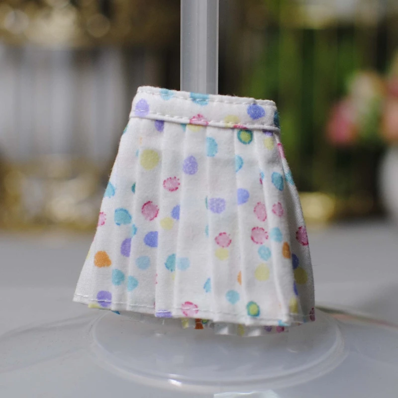 1/3 BJD Doll Pleated Skirt for 60cm Doll Floral Plaid Skirt A-line Skirt Girl Dress Up Toy Accessories