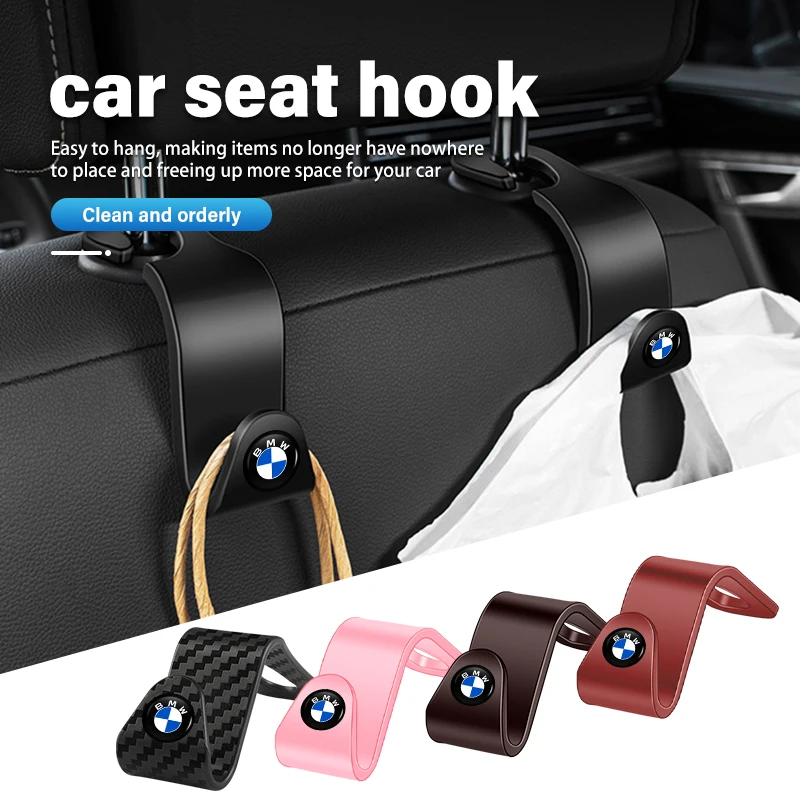 2pcs Car Seat Back Hook Auto Fastener Handbag Organizer Hanger For BMW E87 E70 E91 E30 G20 E92 E93 E60 E46 E90 G30 E53 X1