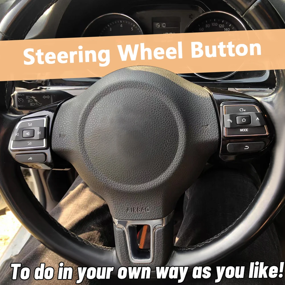 Multifunction Steering Wheel Control Button Audio Radio Media Switch for VW Polo Golf 6 Jetta Bora Touran Santana 2012 Interior