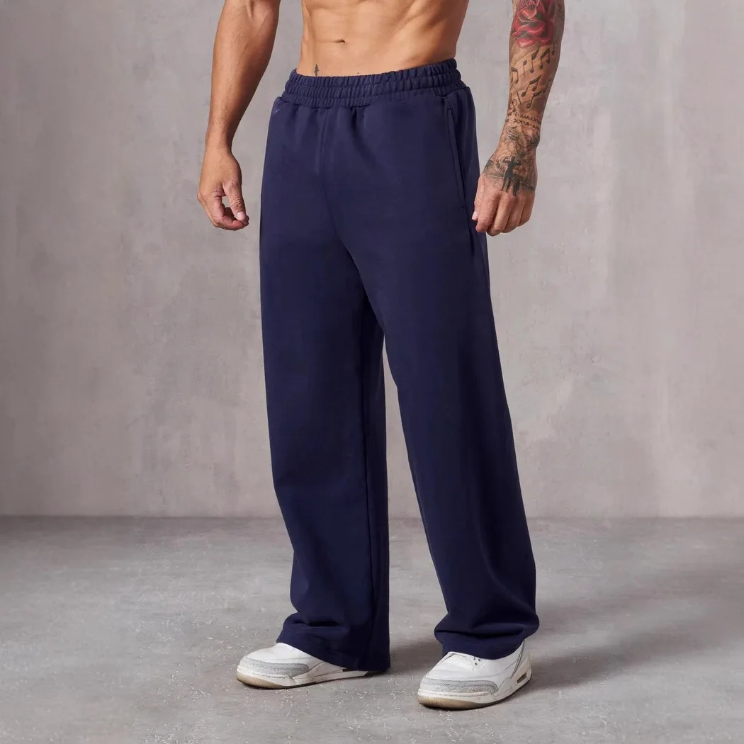 

Men's Retro Y2K Straight Leg Pants Loose Fit Joggers Hip Hop Style Casual Sweatpants for Outdoor Gym Activities