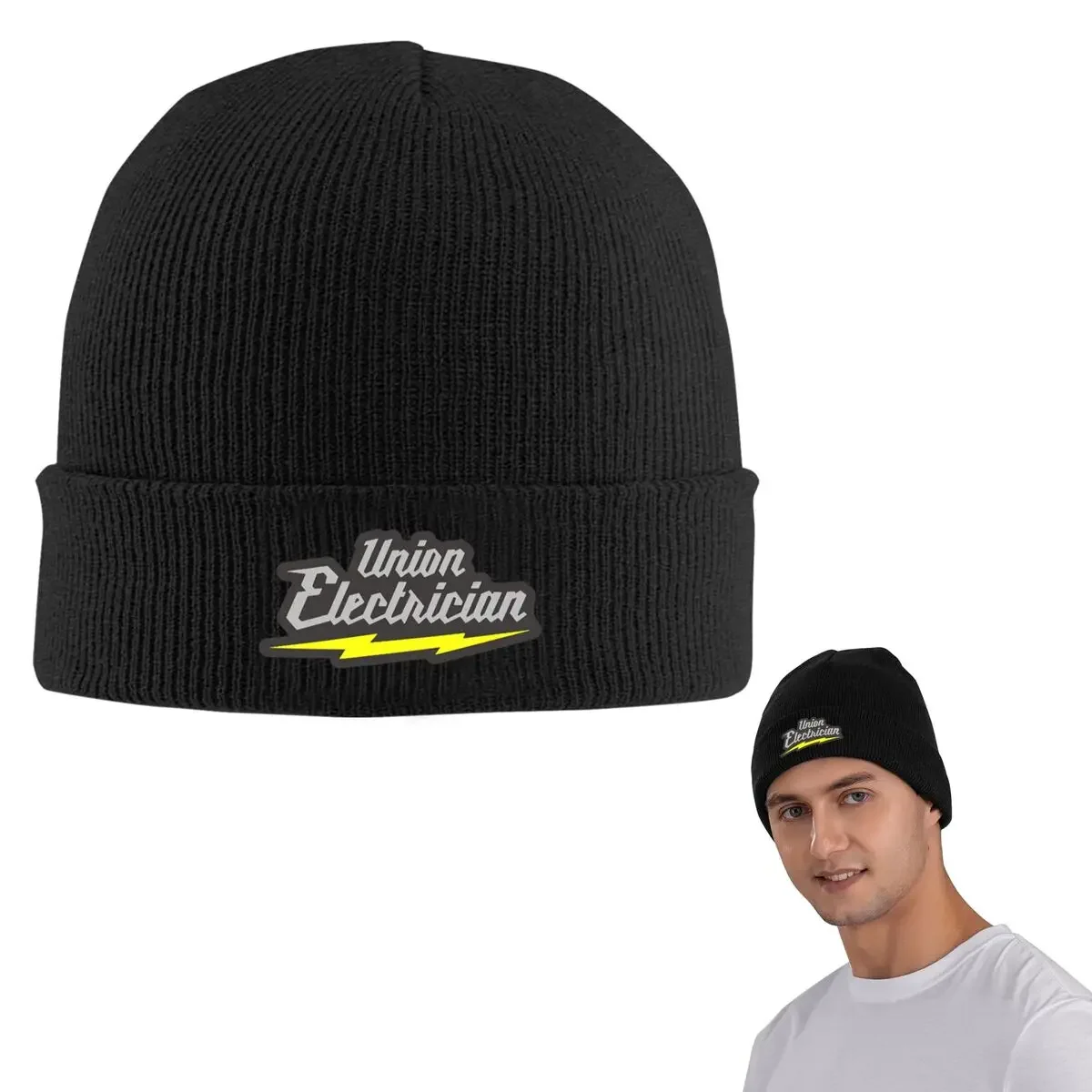 Union Electrician Warm Knitted Cap Fashion Bonnet Hat Autumn Winter Outdoor Beanies Hats For Unisex Adult