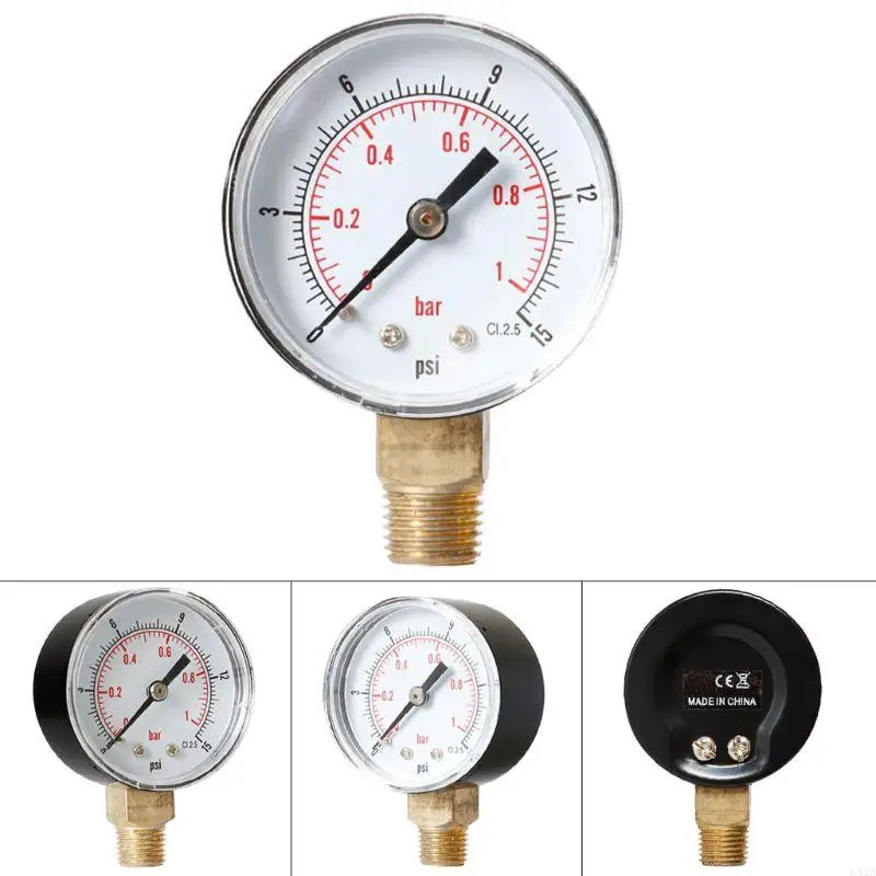 L43A Y50 Pressure Gauge 52mm 1/4 BSPT Vertical 15,30,60,100,150,300 for Mining/Home Heating/Home Pressure Measurement