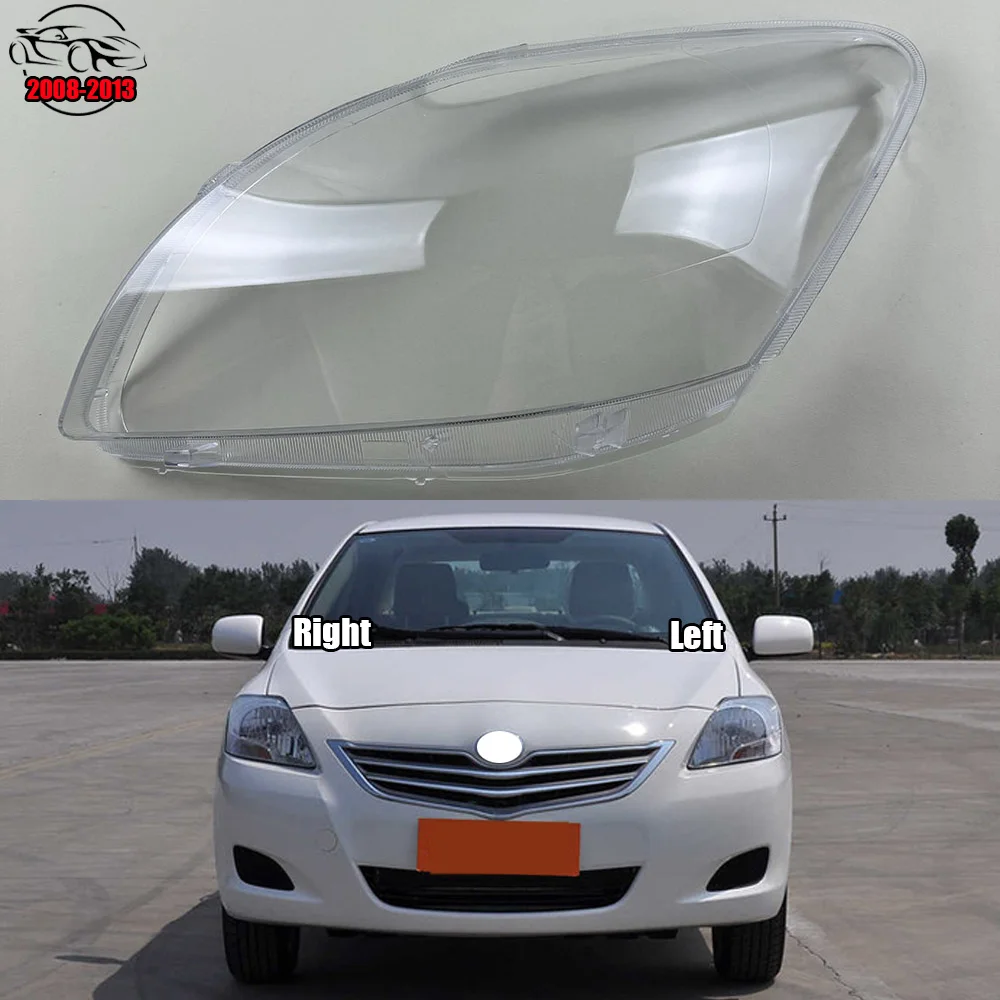 

For Toyota Vios 2008-2013 Transparent Headlight Cover Lens Headlamp Shell Replace Original Lampshade Plexiglass