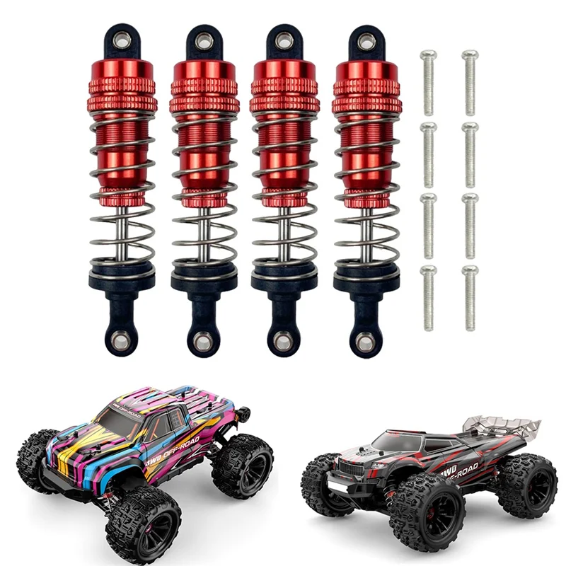 AS95-4 Stücke Metall Stoßdämpfer Für MJX H16 16207 16208 16209 16210 1/16 RC Auto Upgrades Teile 1