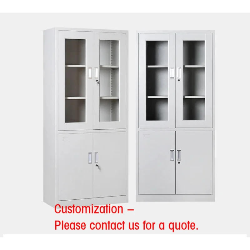 

custom.Large Ceiling File Cabinet Office File Disassembly and Assembly Glass Storage Cabinet with Lock Metal Cabinet Manufacture