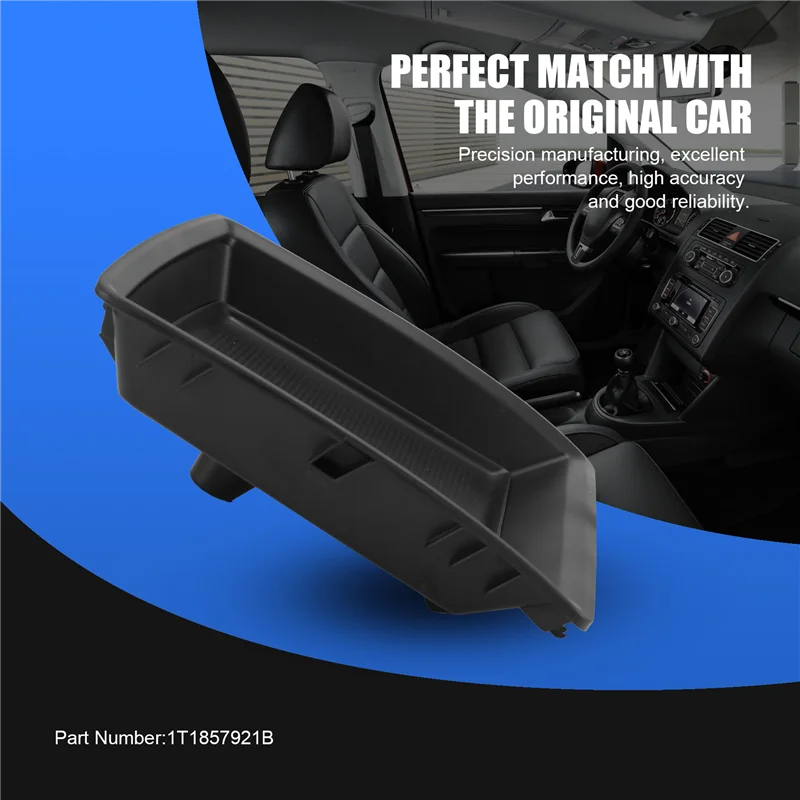 Efficientt-1T1857921B plateau de support de rangement de boîte de tableau de bord de voiture avec coussin sans housse pour VW Touran 2005-2015 1T1 857 921 B 921