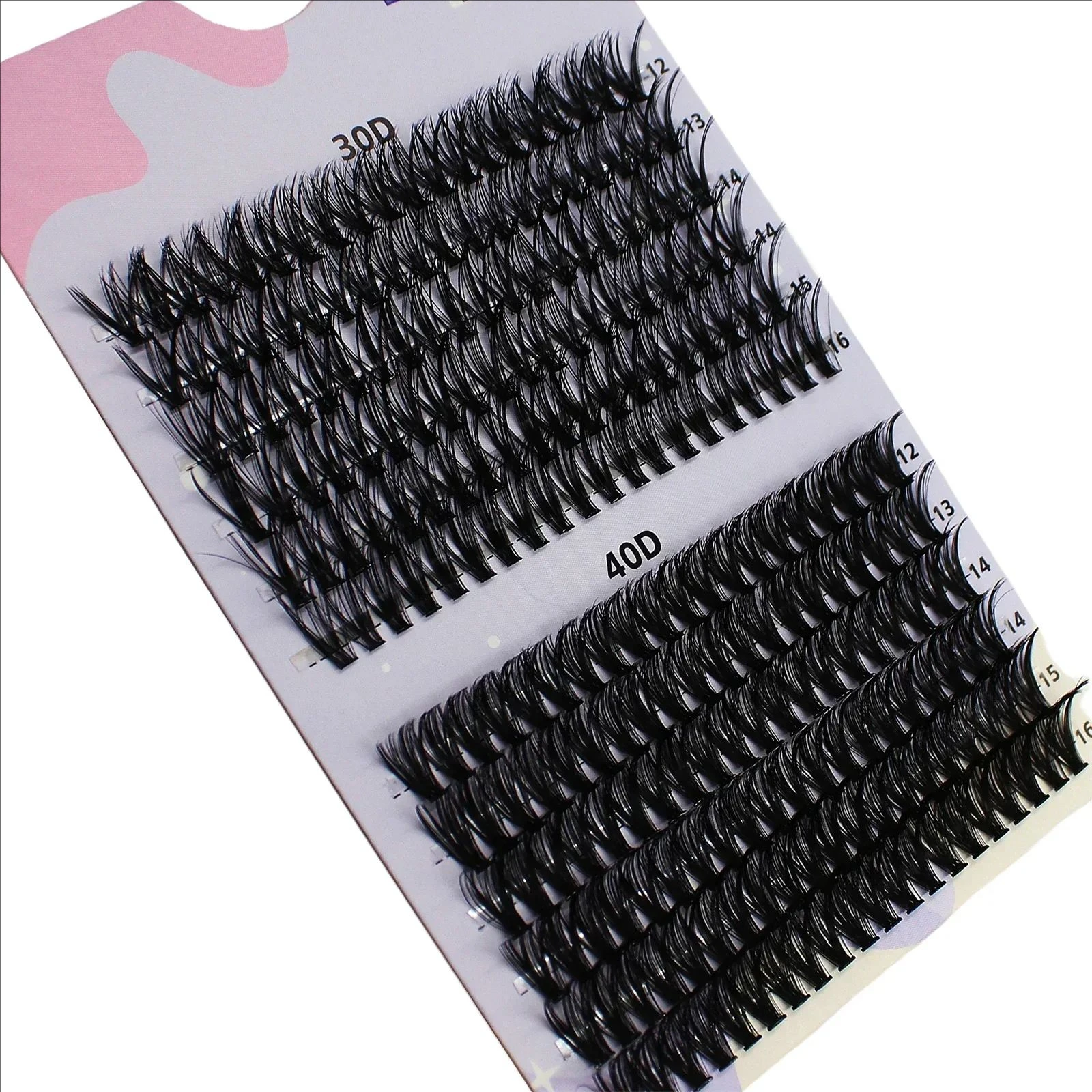 MJ 30/40D 12-16 ミリメートルミックス D カールクラスターまつげ個別まつげラッシュエクステンションクラスターまつげソフトナチュラルつけまつげ