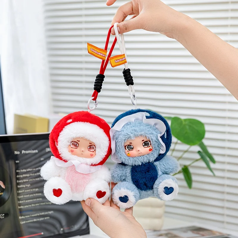 14 cm Pilz Mädchen Vinyl Plüsch Spielzeug Nette Pilze Fee Gefüllte Puppe Weiche Kawaii Wald Spielzeug für Kinder Kreative Geschenke tasche Anhänger