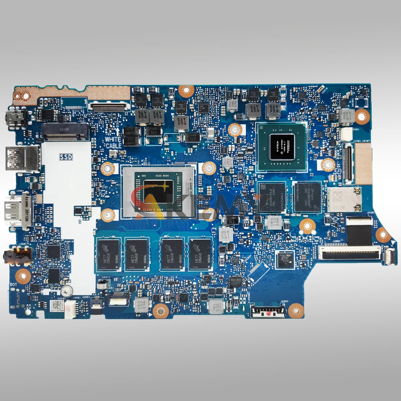 Ux562iq placa-mãe do portátil para asus zenbook q562fdx ux56iq ux562 q562f notebook mainboard com r3 r5 r7 cpu 100% testes ok stk