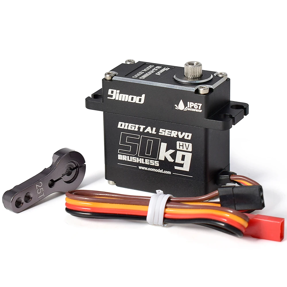 9imod 50KG Brushless Servo 180°/270°/360° Aluminum Digital 14V HV Waterproof Servo for1/8 1/10 1/12 RC Crawler Car Boat Robot