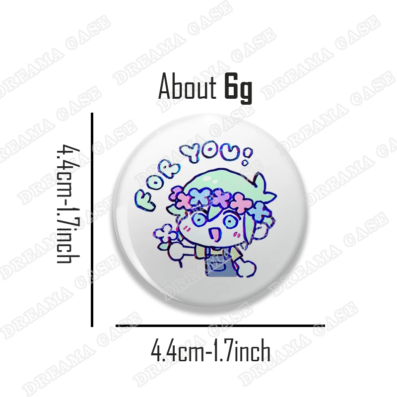 حار أوموري لعبة شارات مستديرة للملحقات باسيل كيل بطل أوبري أوموكات مشمس زر بروش دبابيس المشجعين الأصدقاء الهدايا #5