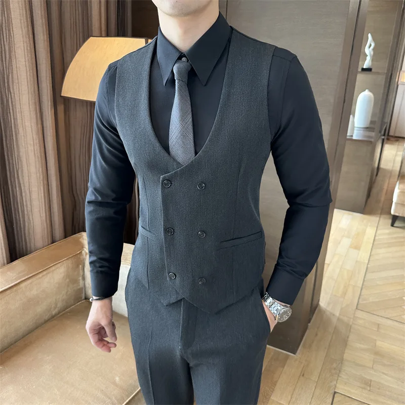 M6151  Simple solid color casual suit men 2024 autumn new style