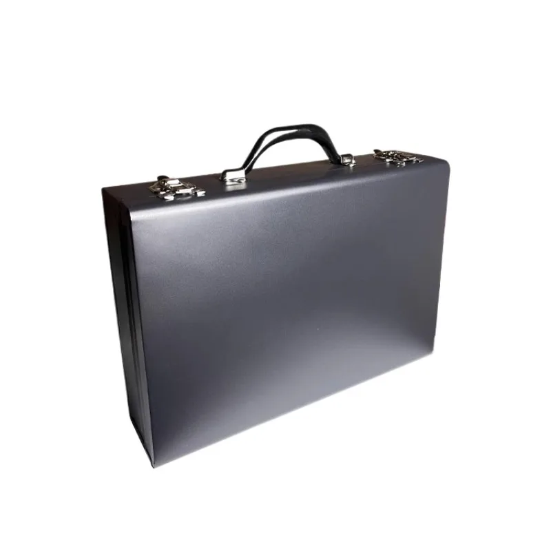 Heavy Duty Metal Tool Box for 26mm Impact Drill,Reinforced Iron Storage Case with Latches,Portable Carry Box for Electric Hammer