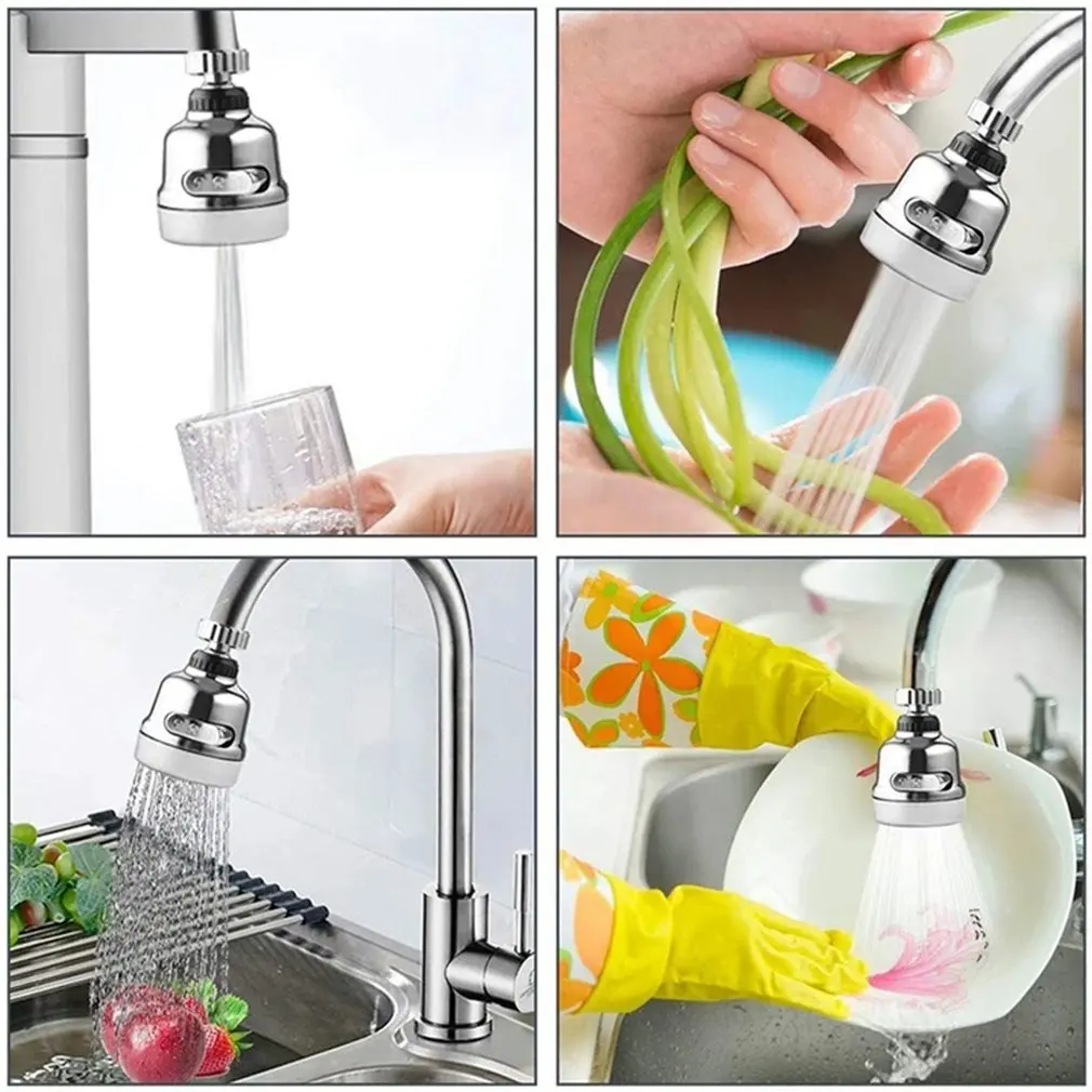360 Degree Swivel Kitchen Faucet Aerator Adjustable Dual Mode Sprayer Filter Diffuser Water Saving Nozzle Faucet Connector
