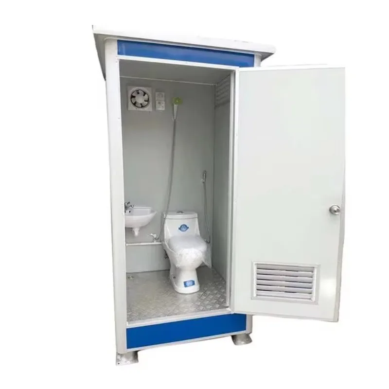 Public outdoor bathroom, mobile portable toilet, and camping shower