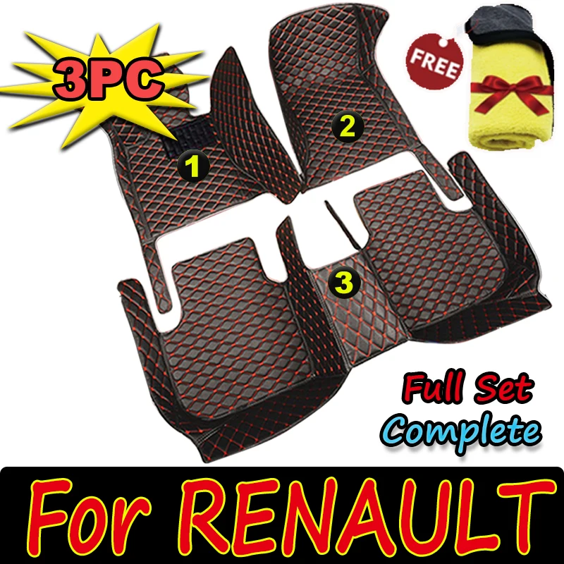 Car Floor Mats For RENAULT Kadjar Clio Espace Zoe trafic 3 Espace 3 Grand Scenic VEL SATIS ARKANA  Car Accessories