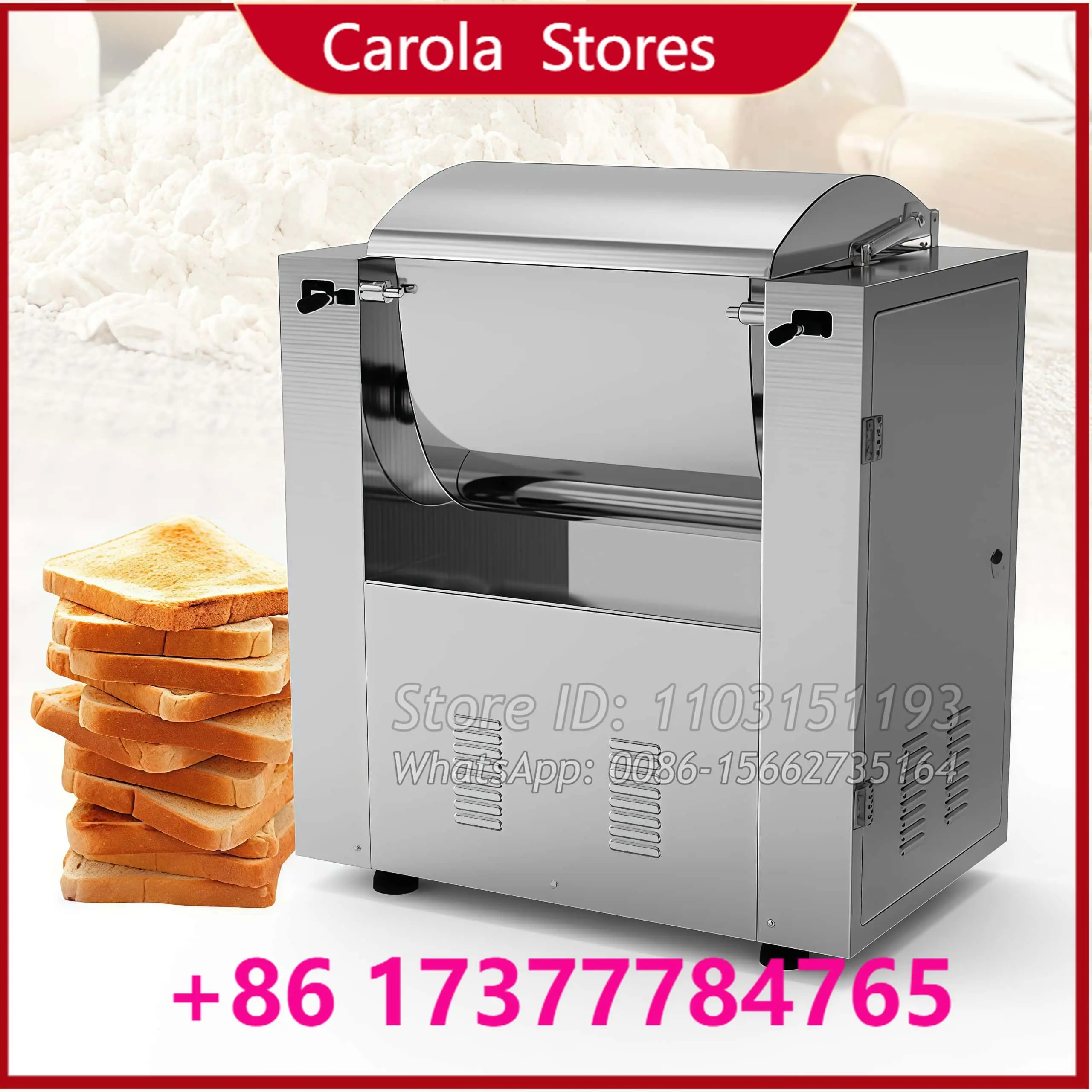 Automatic Biscuit Spiral Dough Mixer 15 kg 25 kg 50 kg Bakery Use Kitchen Pizza Dough Mixer Dumpling Dough Kneading Machine