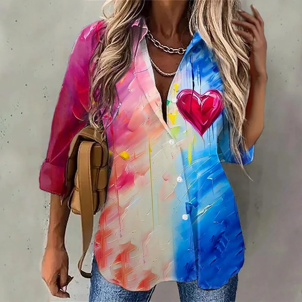 Elegant Loose Shirt Woman Fashion Casual Woman Shirt Temperament Long Sleeve Blouse Holiday Weekend Top