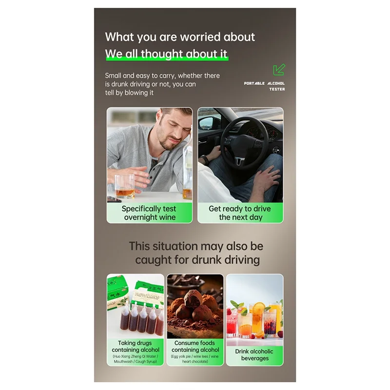 AT02 Alkoholtester, empfindlicher Alkoholtester, professioneller, hochempfindlicher Alkoholtester