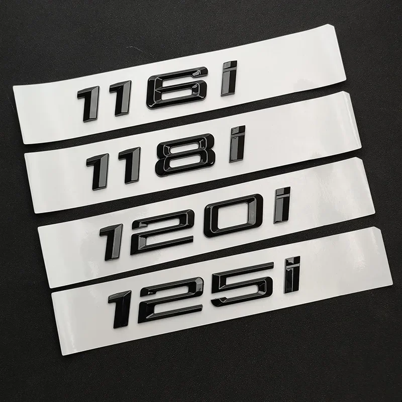 

3D ABS Black Car Trunk Letters For BMW 114i 116i 118i 120i 125i 130i 15i 140i Logo Emblem Sticker F20 E87 F21 Auto Accessories