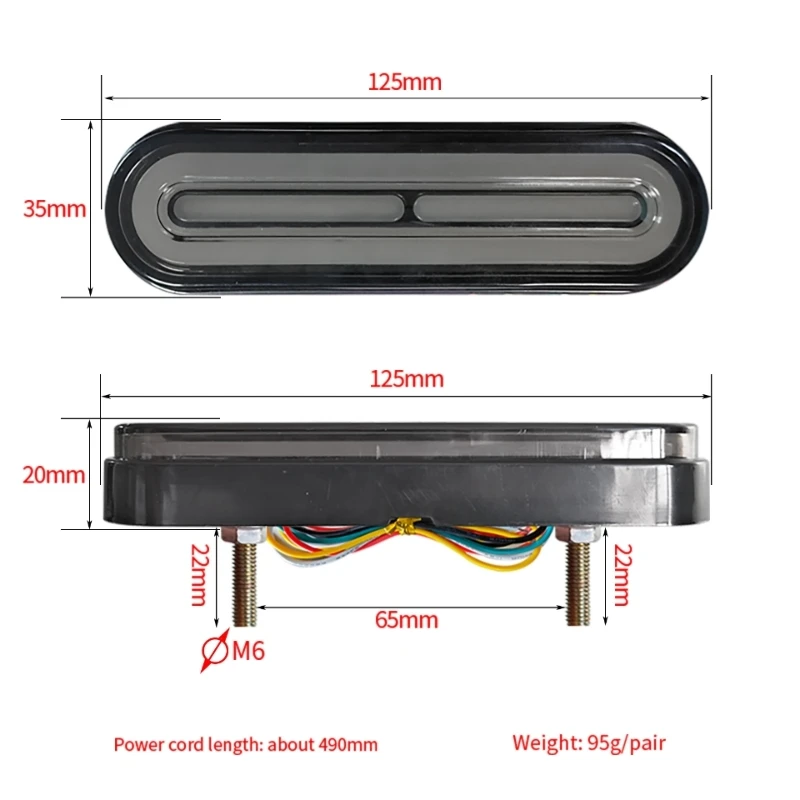 3 IN 1 LED Tail Light 60LED Dynamic Sequential Turn Signal Light Brake Lamp Driving Light DC12V-80V For ATV UTV Truck Motorcycle