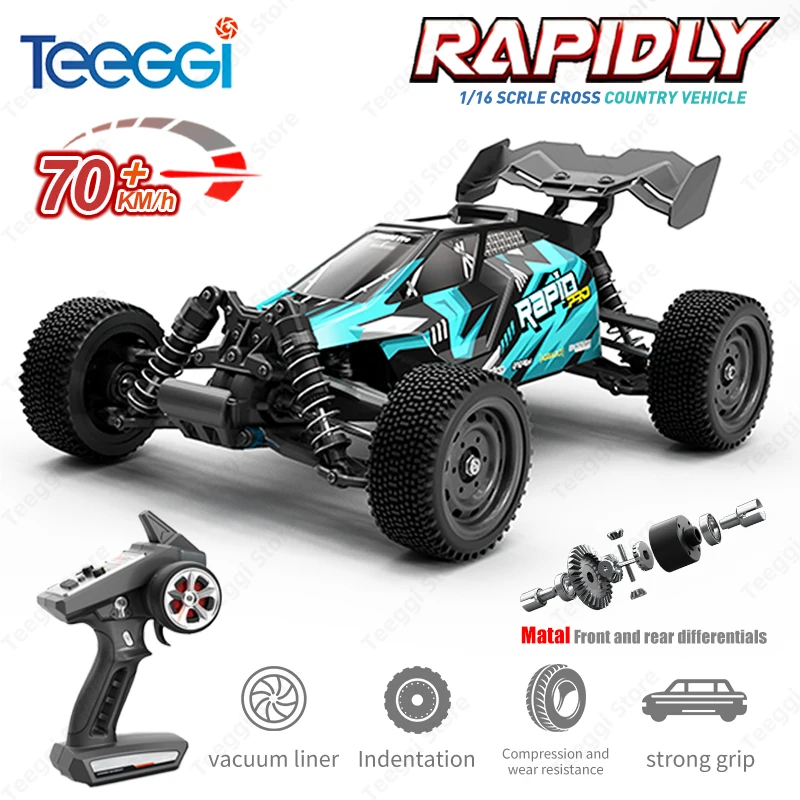Voiture de course RC 4x4 haute vitesse 16201 PRO, voiture RC tout-terrain, voitures de course télécommandées 16201, jouets pour enfants VS WLtoys 144001
