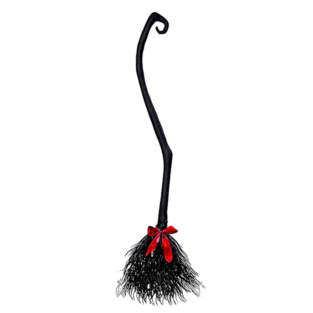 Halloween Decoration Witch Flying Broomstick,Party Dance Costume Props Witch Broomstick Decoration Black & Red