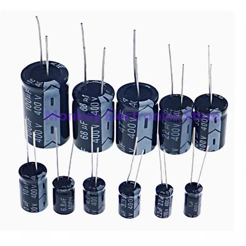 78pcs Electrolytic Capacitors DIP High Voltage 400V Set 11value (1uF - 100uF) 400V 100UF 68UF 46UF 33UF 22UF 10UF 6.8UF 4.7UF 3.