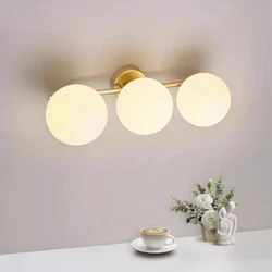 LED Glass Wall lamp Creative White Ball  LED Corridor Lamp Entrance Cloakroom Balcony Bedroom Dining Room Lighting Fixtures