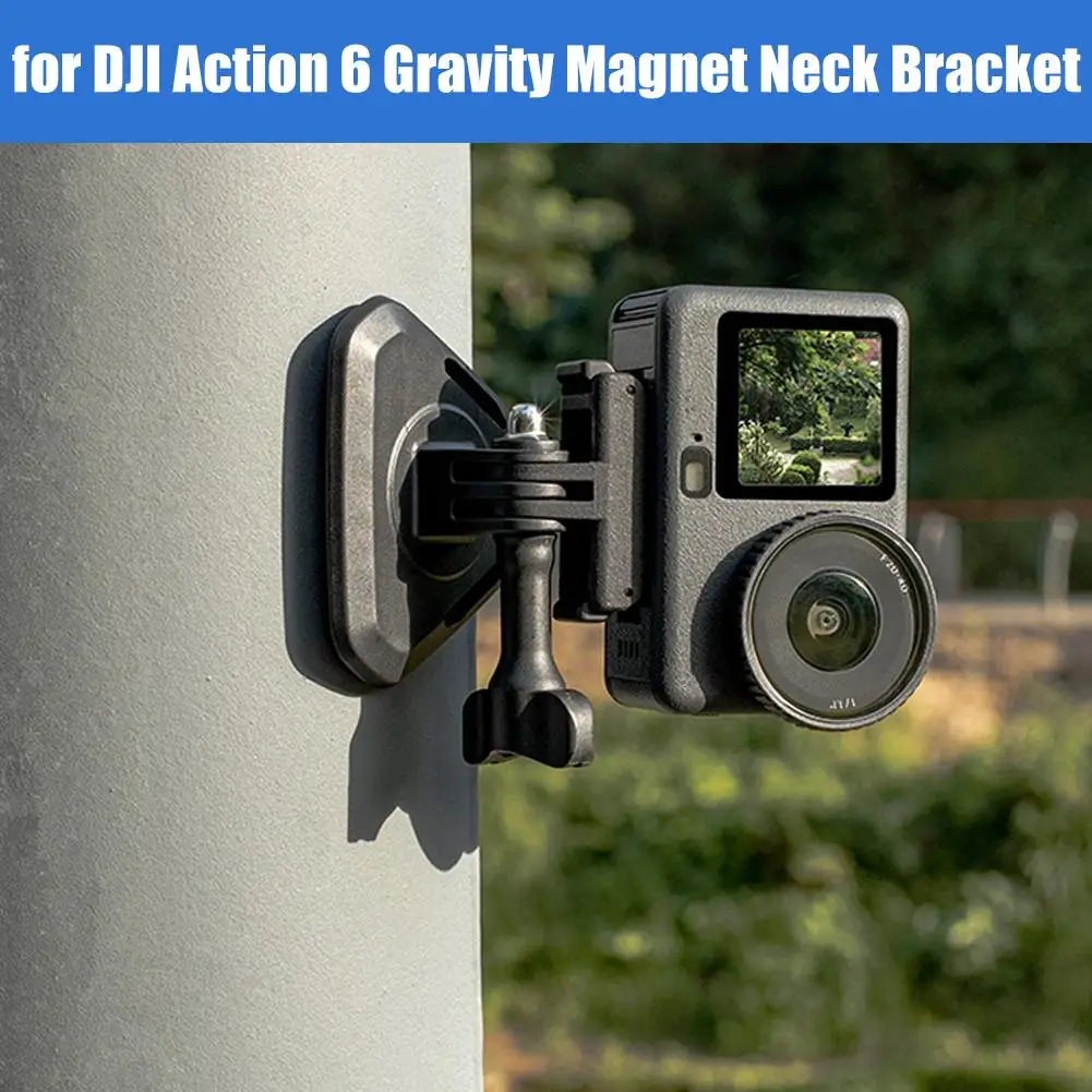 

Магнитный кронштейн для шеи Gravity Magnet для DJI Action 6, регулируемое крепление на шею для экшн-камеры, съемка без помощи рук для DJI H1M1