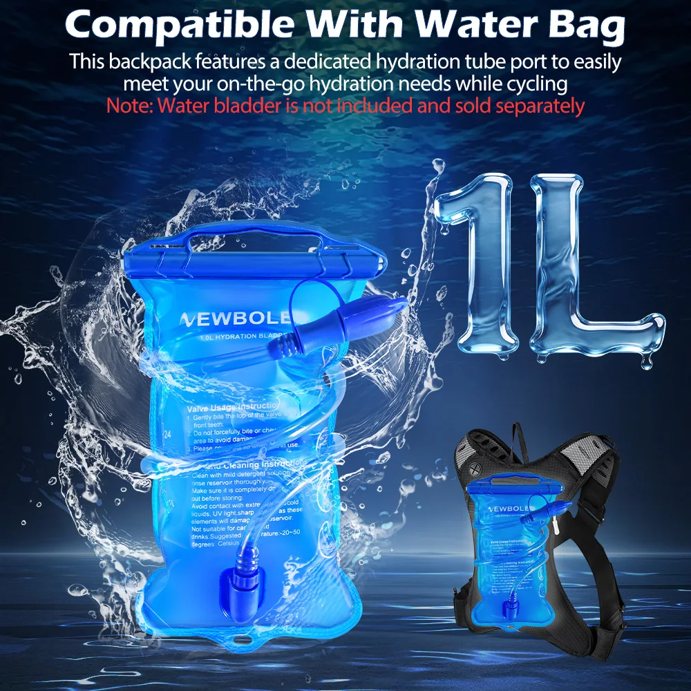 NEWBOLER 5L Motorrad-Trinkrucksack MTB Offroad Motocross Wasser-Rucksack Sport Mountainbike Trinktasche – Detail 8