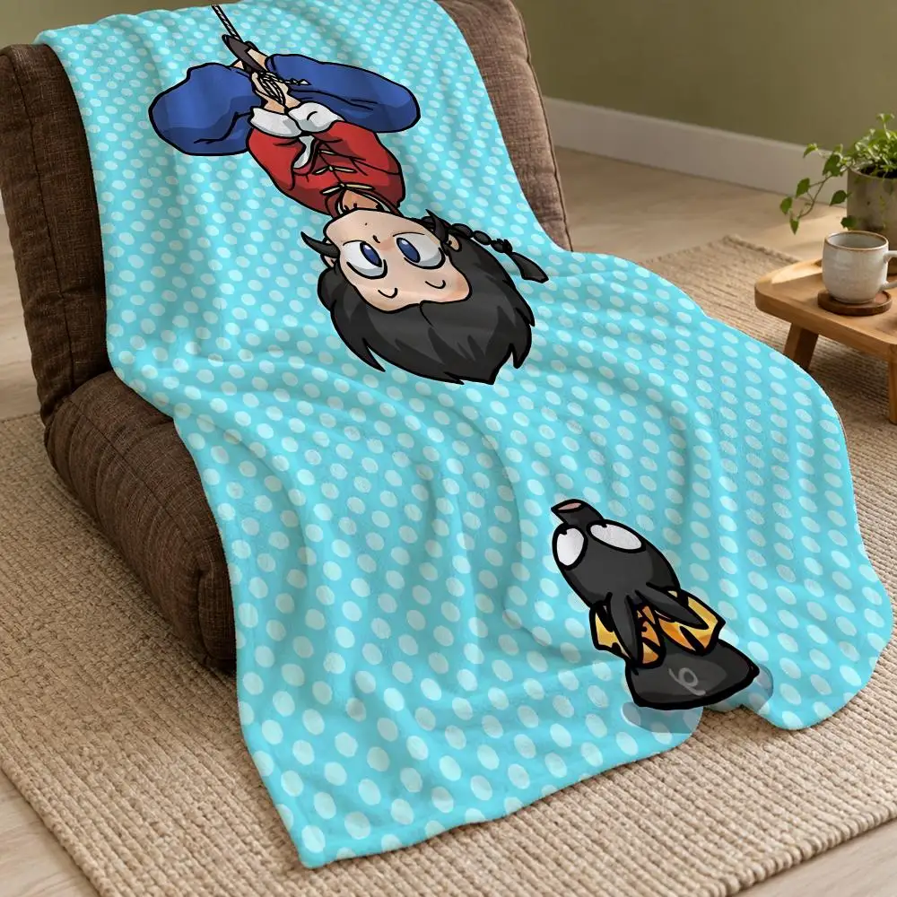 Anime Ranma Throw Double Sided Flannel Throw Blanket Soft Warm Washable Home Decor