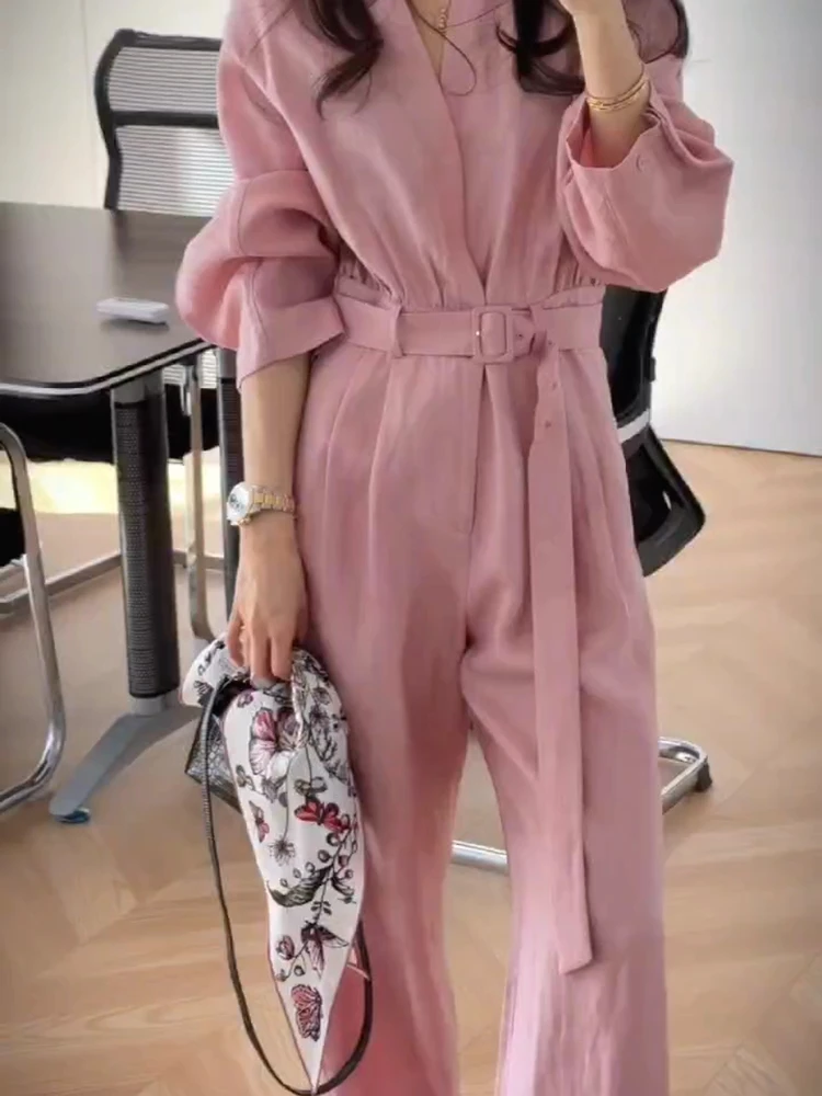 

Утягивающий повседневный женский комплект Rer, модные универсальные длинные брюки с высокой талией, осень 2022, Новое поступление Ele Simple Sle