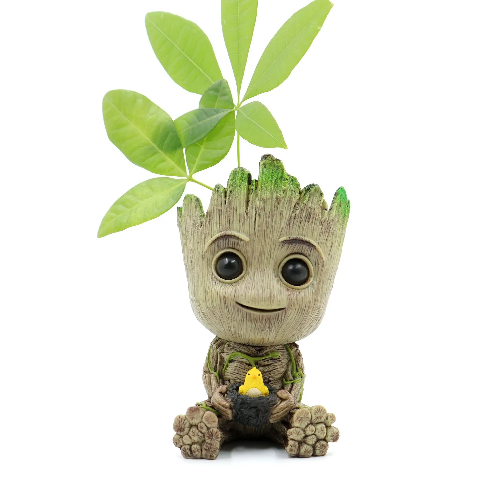 Pot de fleur de figurine de l'homme arbre mignon, mini porte-stylo, jouets Avengers Anime, figurine d'action, rainures assises, cadeaux de Noël pour enfants