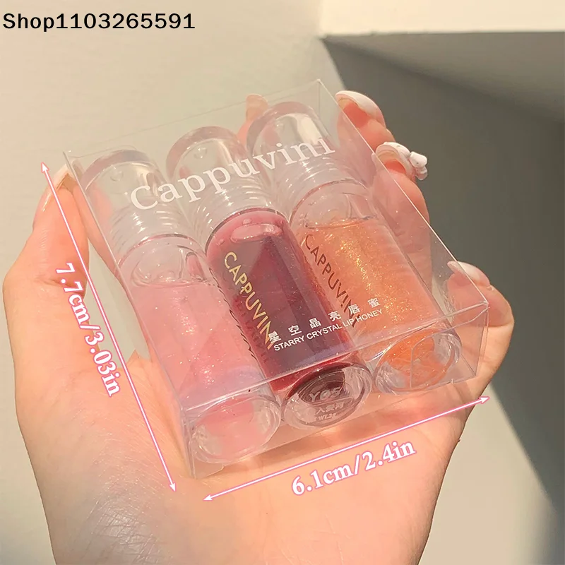 Cappuvini Gloss Labbra Trasparente Effetto Cristallo – Balsamo Labbra Lucido e Idratante con Finitura a Specchio