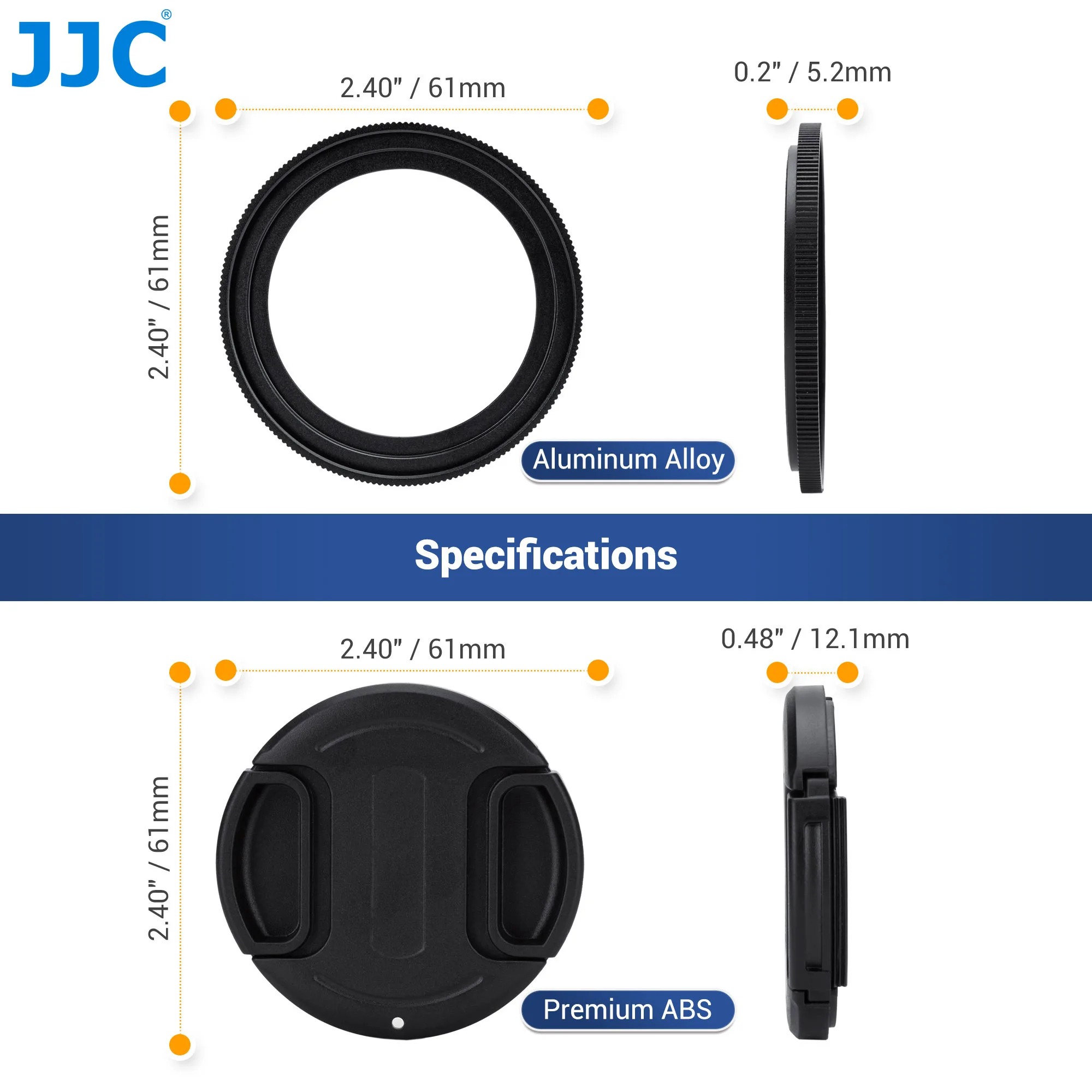 JJC Lens Cap Cover Protector For Panasonic Lumix S 26mm f/8 Lens (Leica L) MFR #S-R26 With Filter Adapter