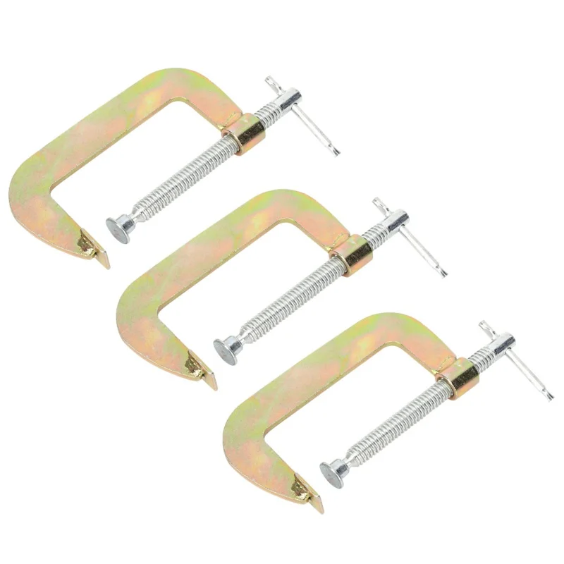 

3pcs C Clamp G Clamp Woodworking Welding Hand Grip Holder Carpenter Tool3inch