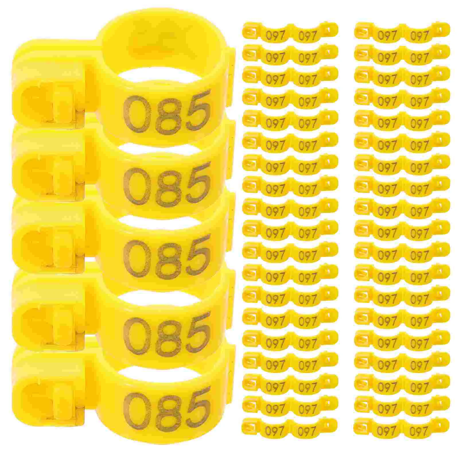 

100 Pcs Disposable Chicken Leg Ring Poultry Feet Thighs Accessories Supplies Plastic Bird Rings