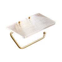 Toilet Roll Rack No Punching Tissue Rack Toilet Paper Shelf Toilet Pumping Carton Acrylic Tissue Box Bathroom Decoration