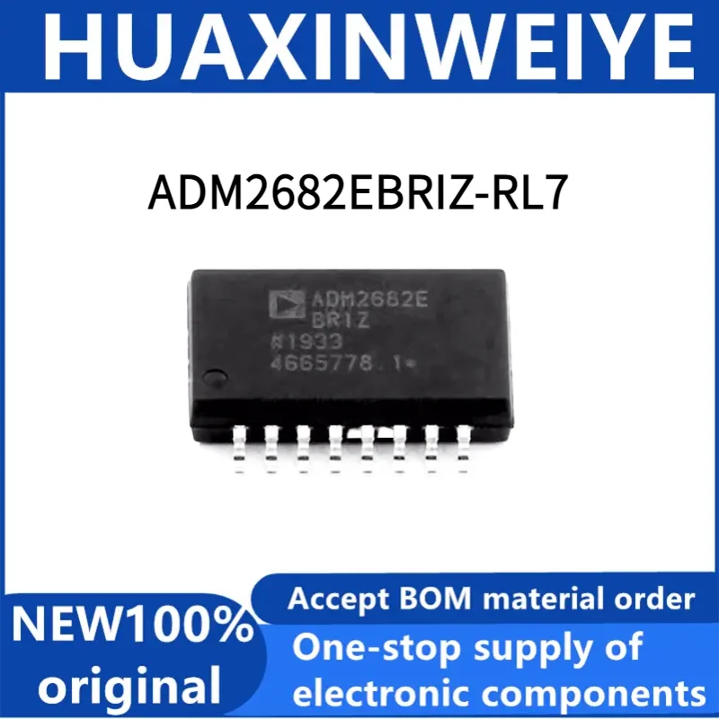 New original ADM2682EBRIZ-RL7 SOP16 16Mbps, 5kVrms signal and power isolated RS-485 transceiver, providing ± 15kVESD protection