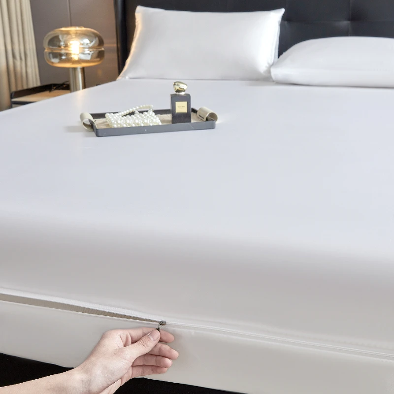 غطاء مرتبة ساتان فاخر بسحاب سد - مراجعة Mattress Pad Topper وسعره