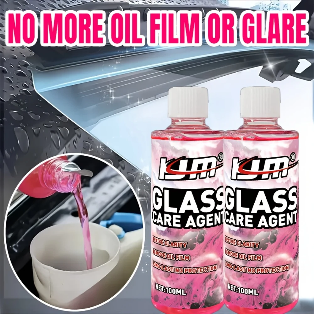 JOKJOK Windshield Rain Repellent Liquid - Winter Windshield Washer Fluid Concentrate with De-Icer Formula, Freeze Protection & R