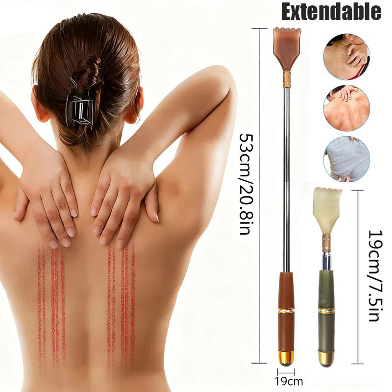 

1pc Extendable Magnetic Ball Hackle Back Scratcher With Magnet Telescopic Scratching Backscratcher Massager Back Scraper
