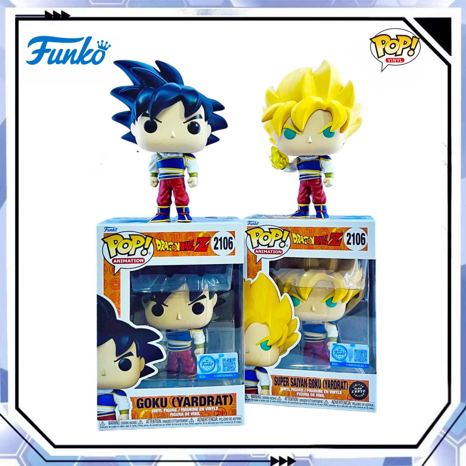 

Фигурка Гоку (Yardrat) Glow Chase # 2106 Официальные коллекционные фигурки Funko Pop, ограниченная серия, игрушки для фанатов Dragon Ball, подарок