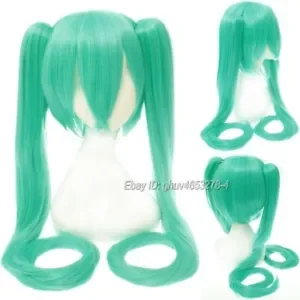 

120cm Long Ponytai Green Straight Bangs Cosplay Wig Costume Party Hair Wigs