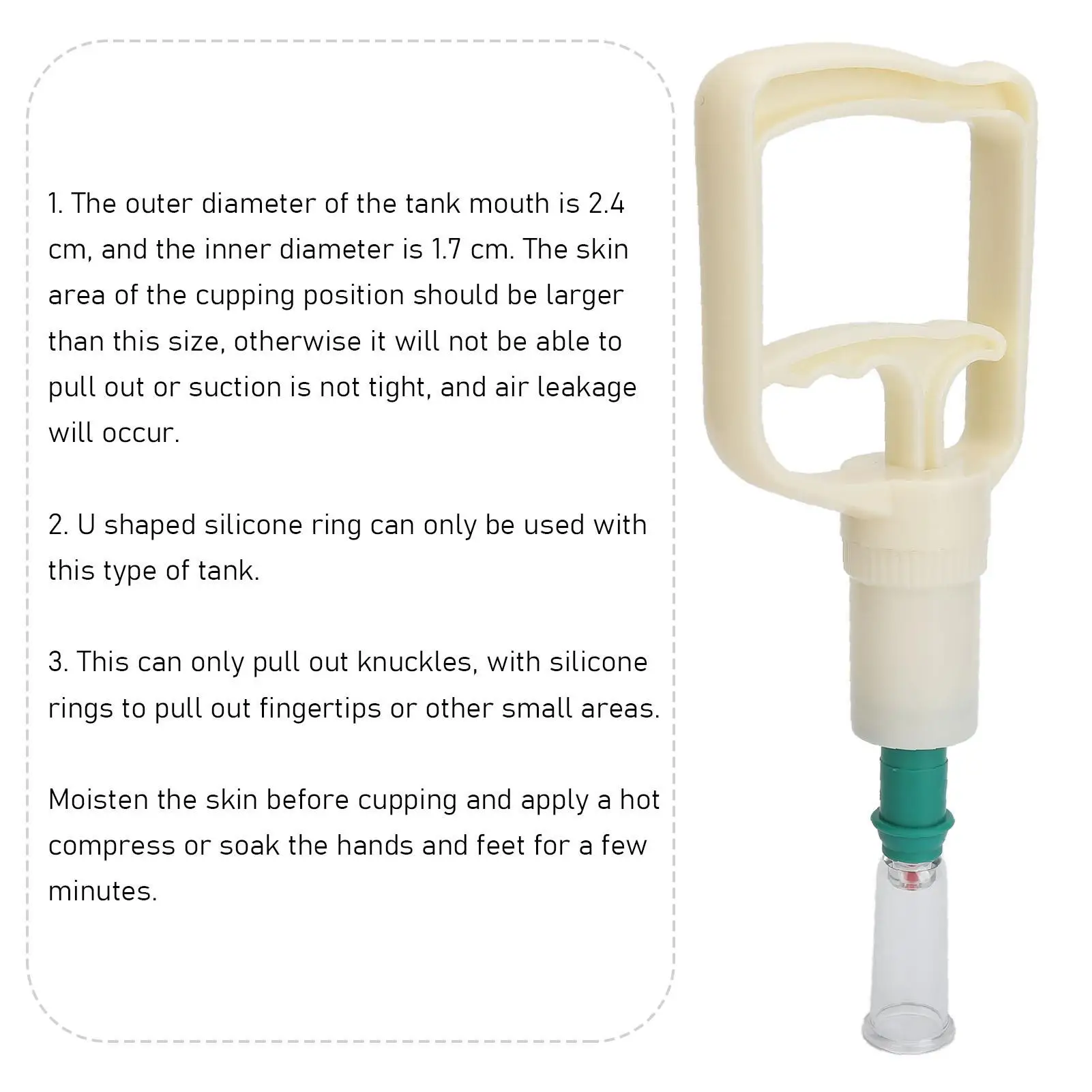 Enhanced Manual Cupping Set with 2 Rings & 2 Cups - Improved Suction for Muscle Relief & Knuckle Therapy